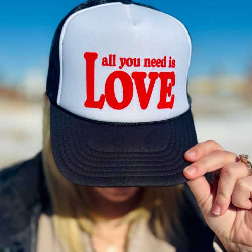 All You Need is Love Trucker Cap-Hats-Sunshine and Wine Boutique